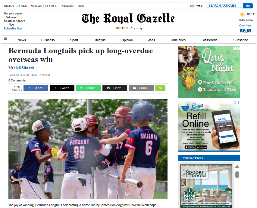 12U Longtails Article 2025